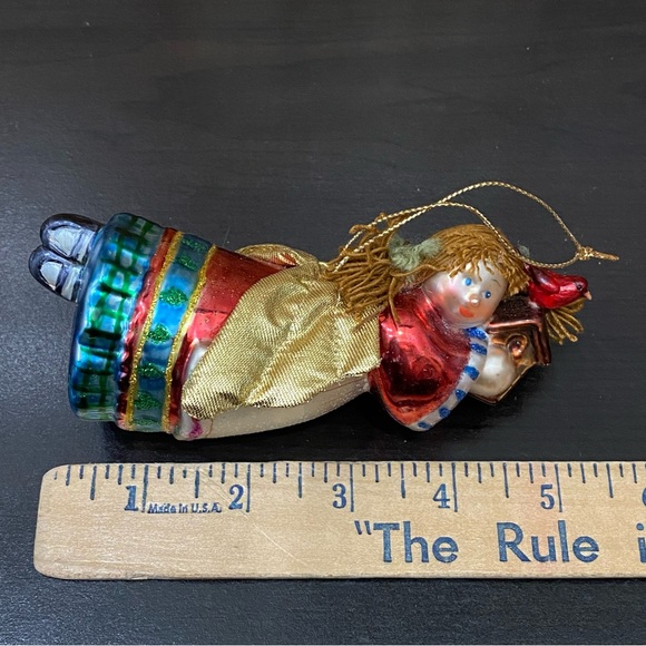 Vintage Handblown Mercury Glass Angel Christmas Holiday Ornament - Picture 8 of 12